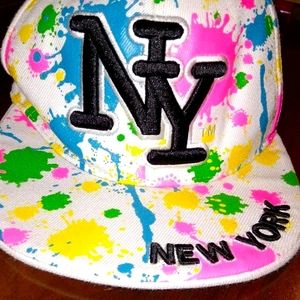 New York paintball paint splash hat